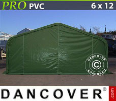 Lagerhal PRO 6x12x3,7m PVC, Grøn